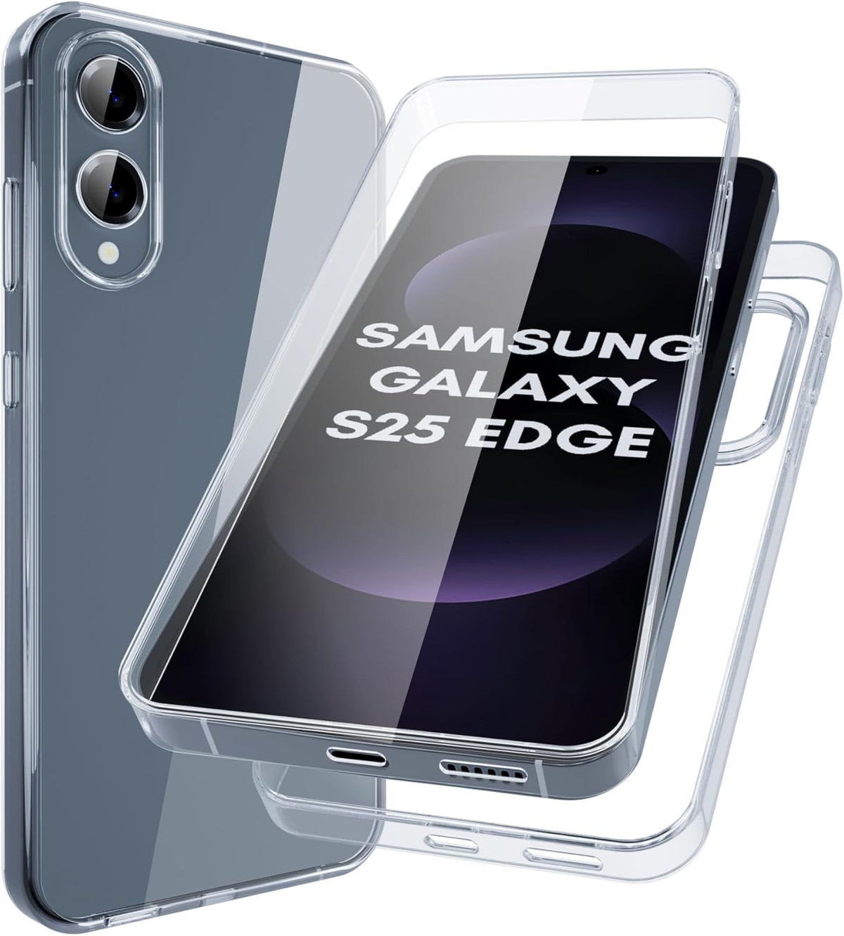 Samsung Galaxy S25 Edge TPU hoesje voor + achter