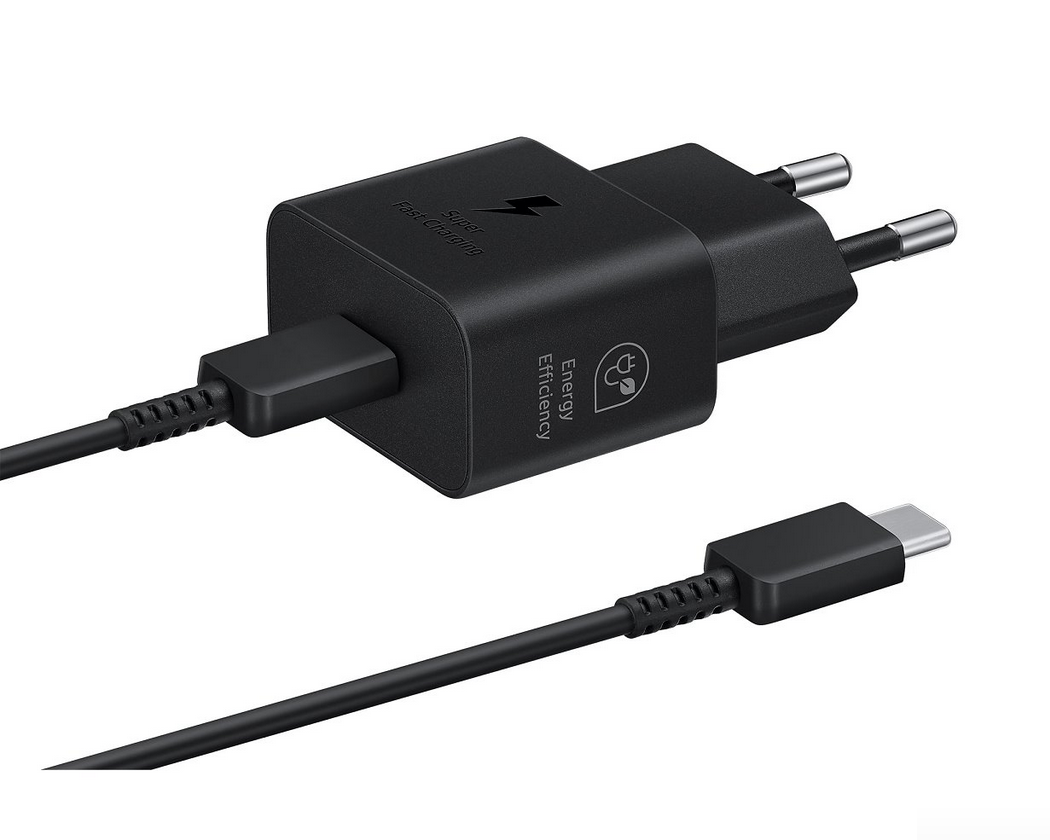 Samsung USB-C 25W Snellader + USB-C Kabel (1m) - zwart