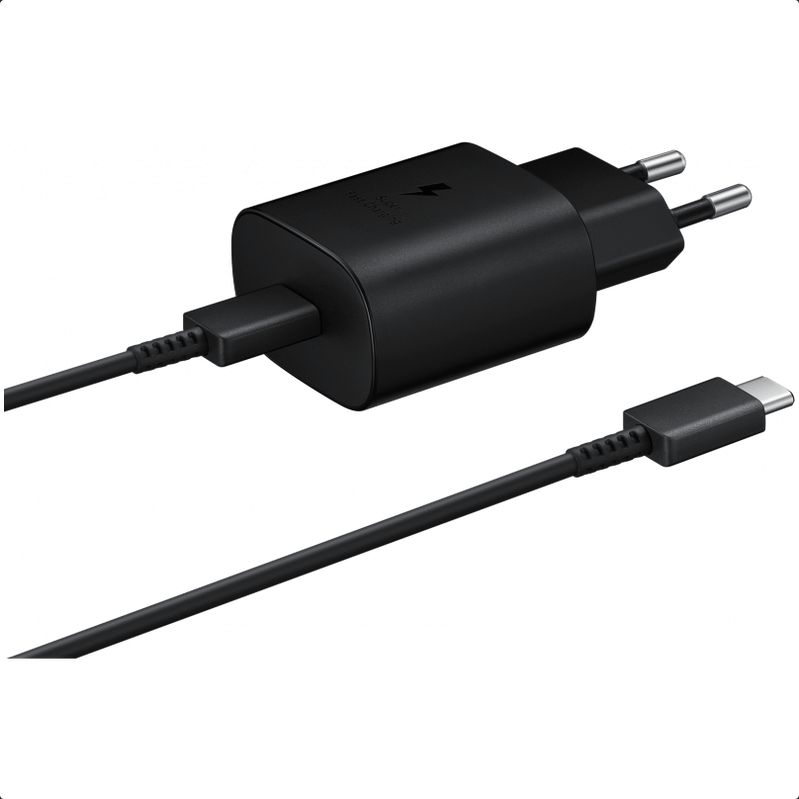 Samsung USB-C snellader set 25W zwart met kabel