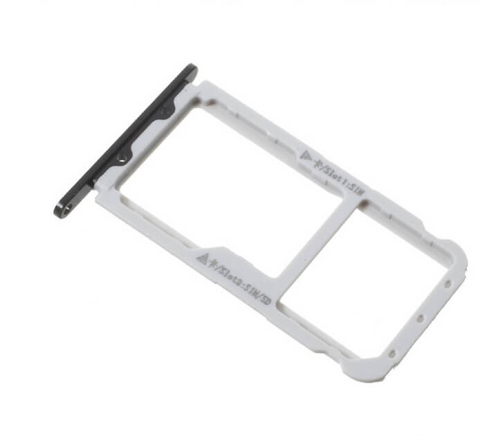 Sim en Micro SD kaart houder - Huawei Honor 9 - zwart