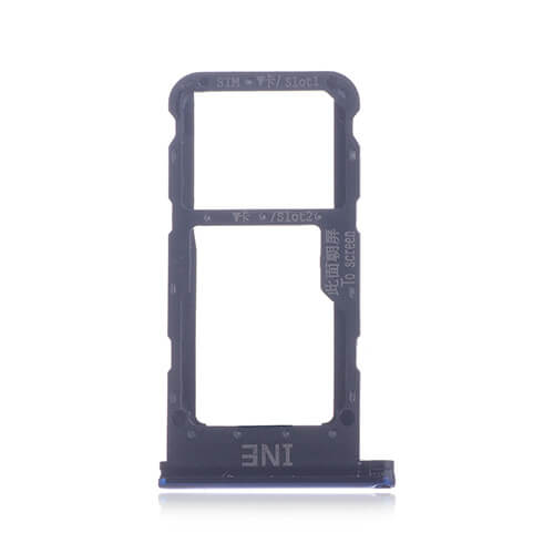 Sim en Micro SD kaart houder - Huawei P Smart+ blauw