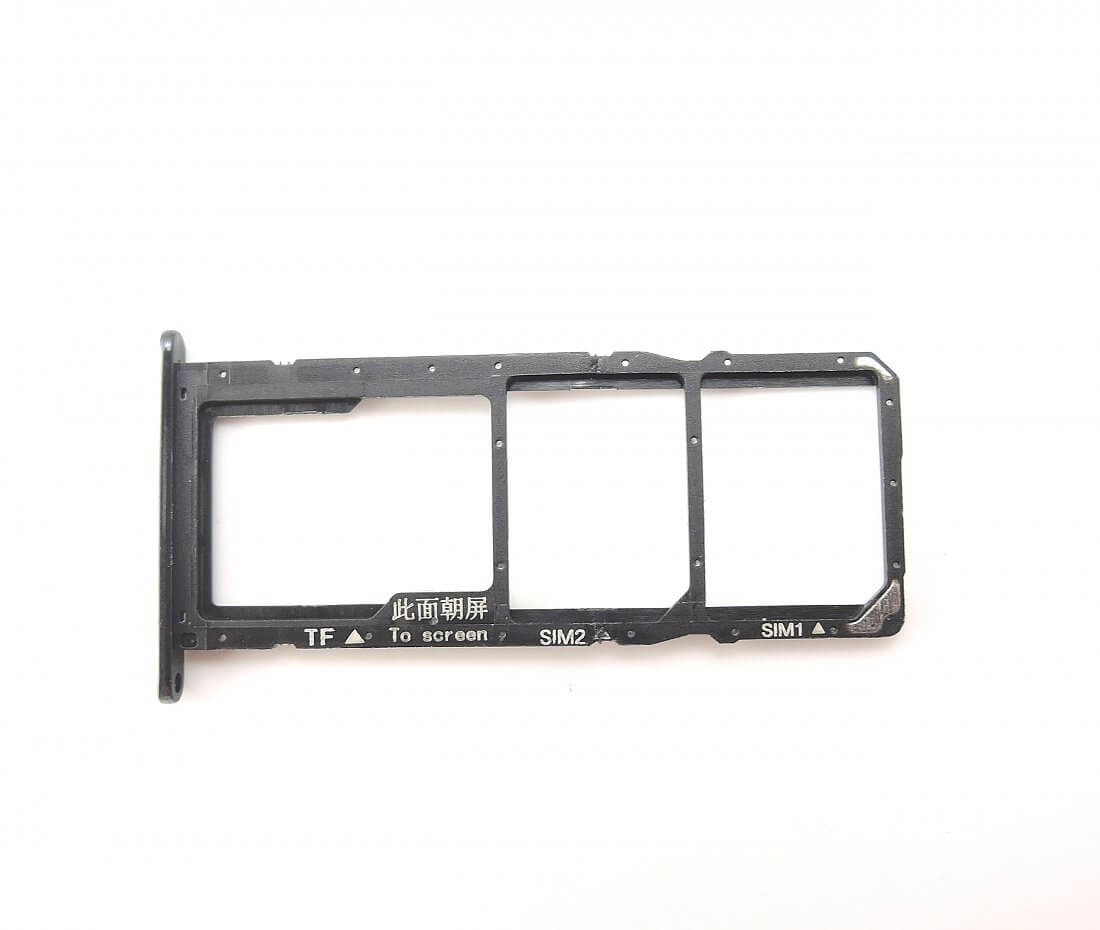 Sim en Micro SD kaart houder - Huawei Y6 2018 - zwart