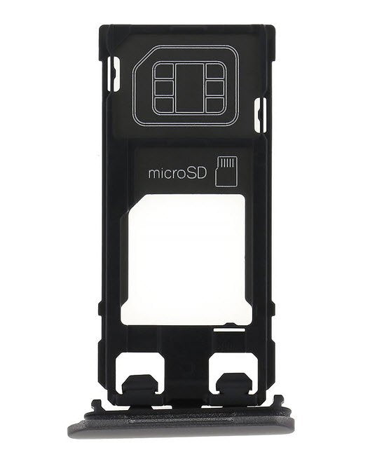 Sim en Micro SD kaart houder - Sony Xperia X zwart
