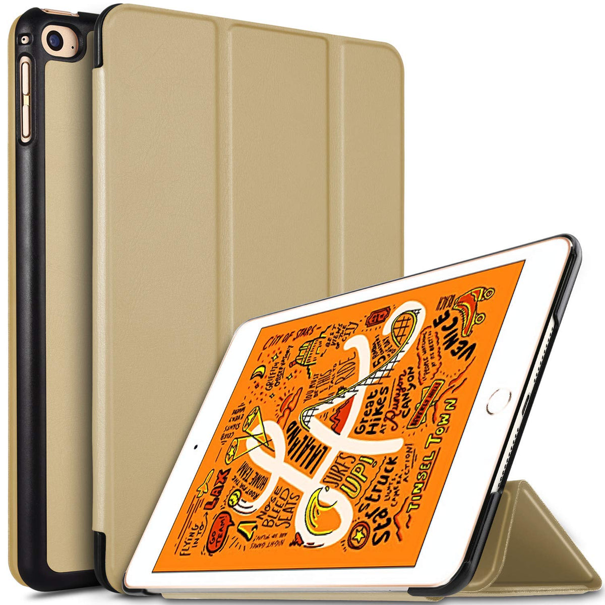 Smart cover met hard case iPad 10.2 (2019/2020/2021) goud