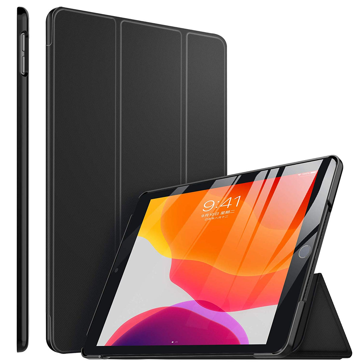 Smart cover met hard case iPad 10.2 (2019/2020/2021) zwart