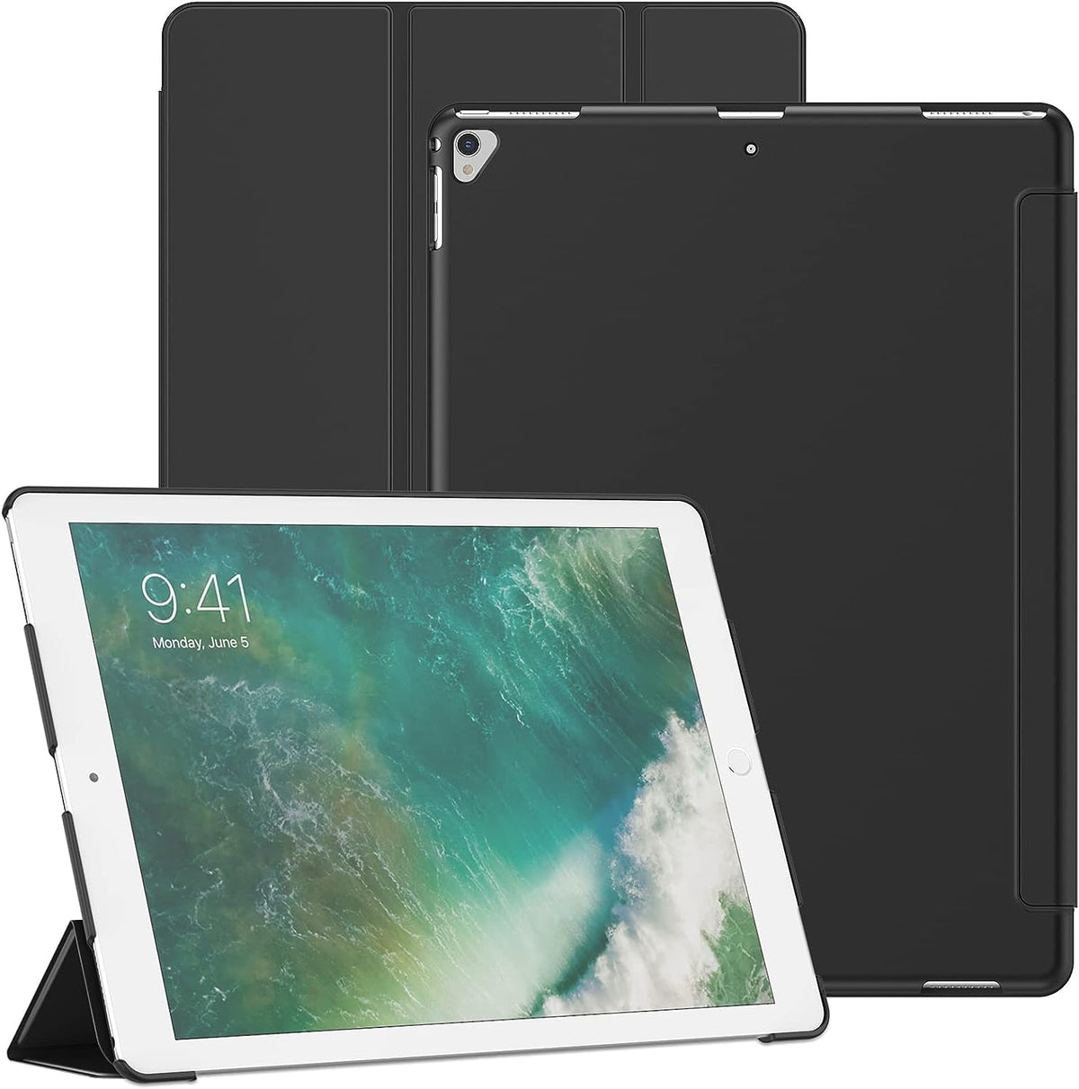 Smart cover met hard case iPad Pro 12.9 (2017/2015) zwart