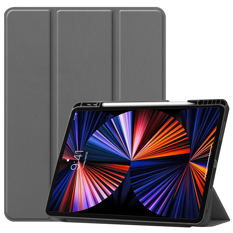 Smart cover met hard case iPad Pro 12.9 (2022/2021/2020/2018) grijs