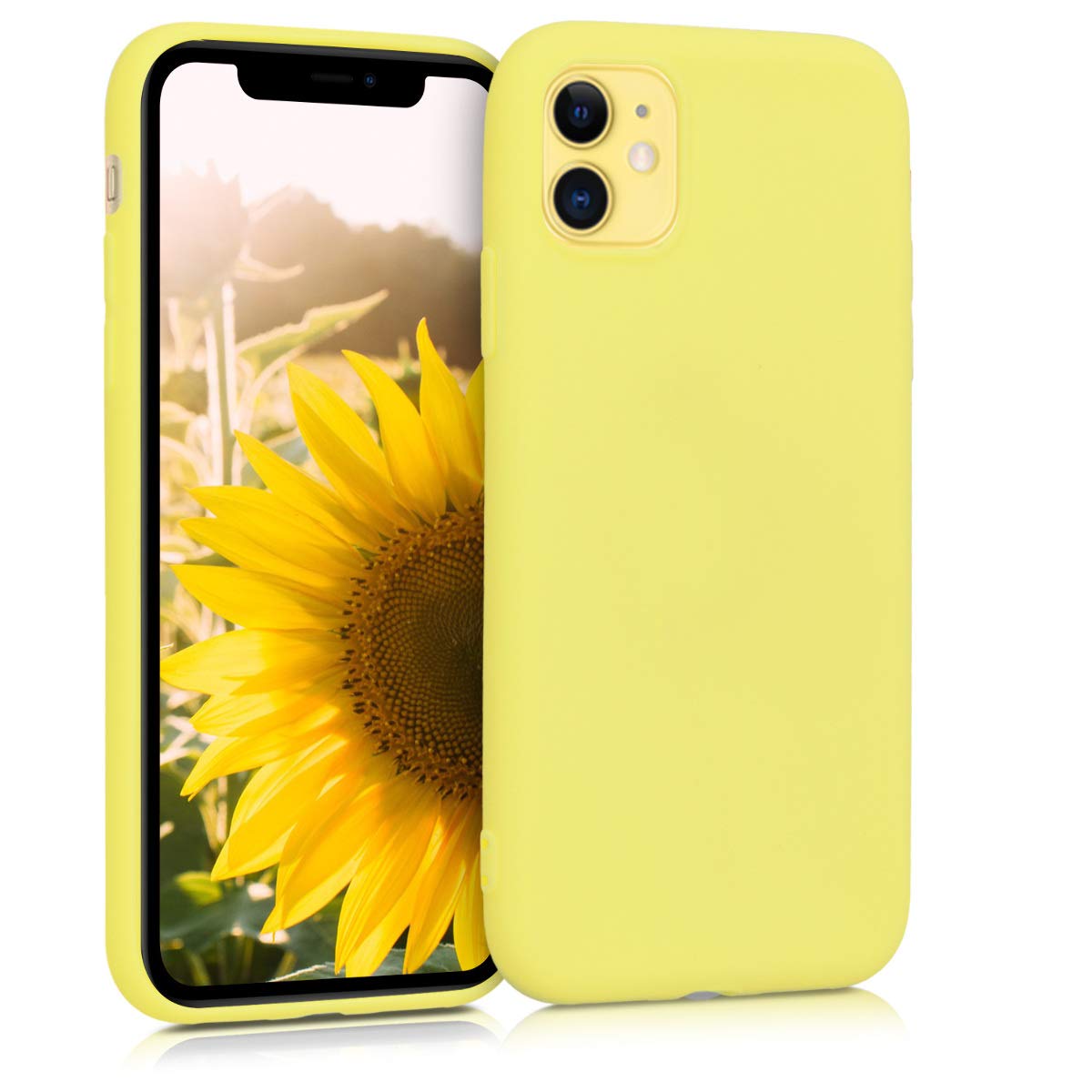 Softcase hoesje Apple iPhone 11 mat - geel