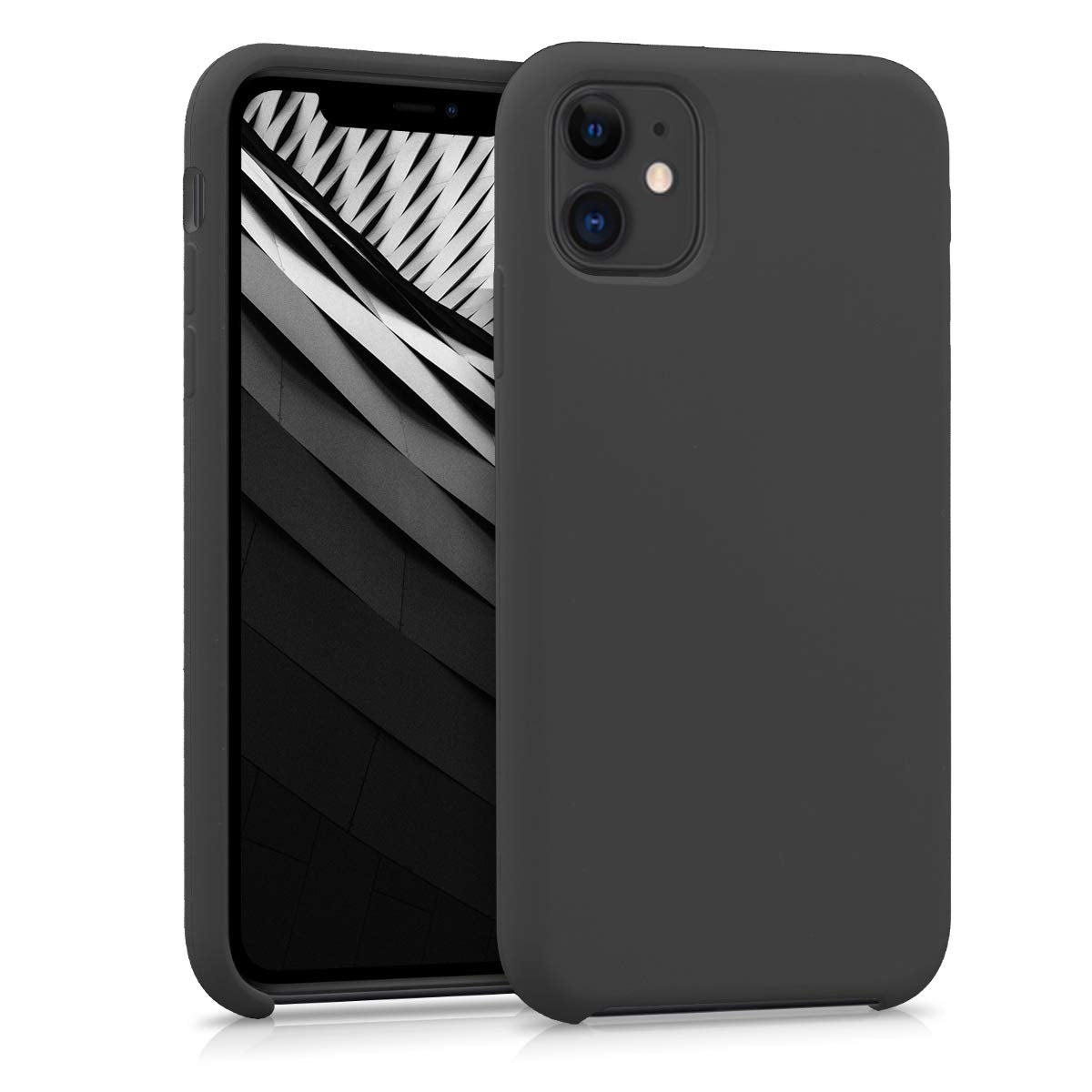 Softcase hoesje Apple iPhone 11 mat - zwart