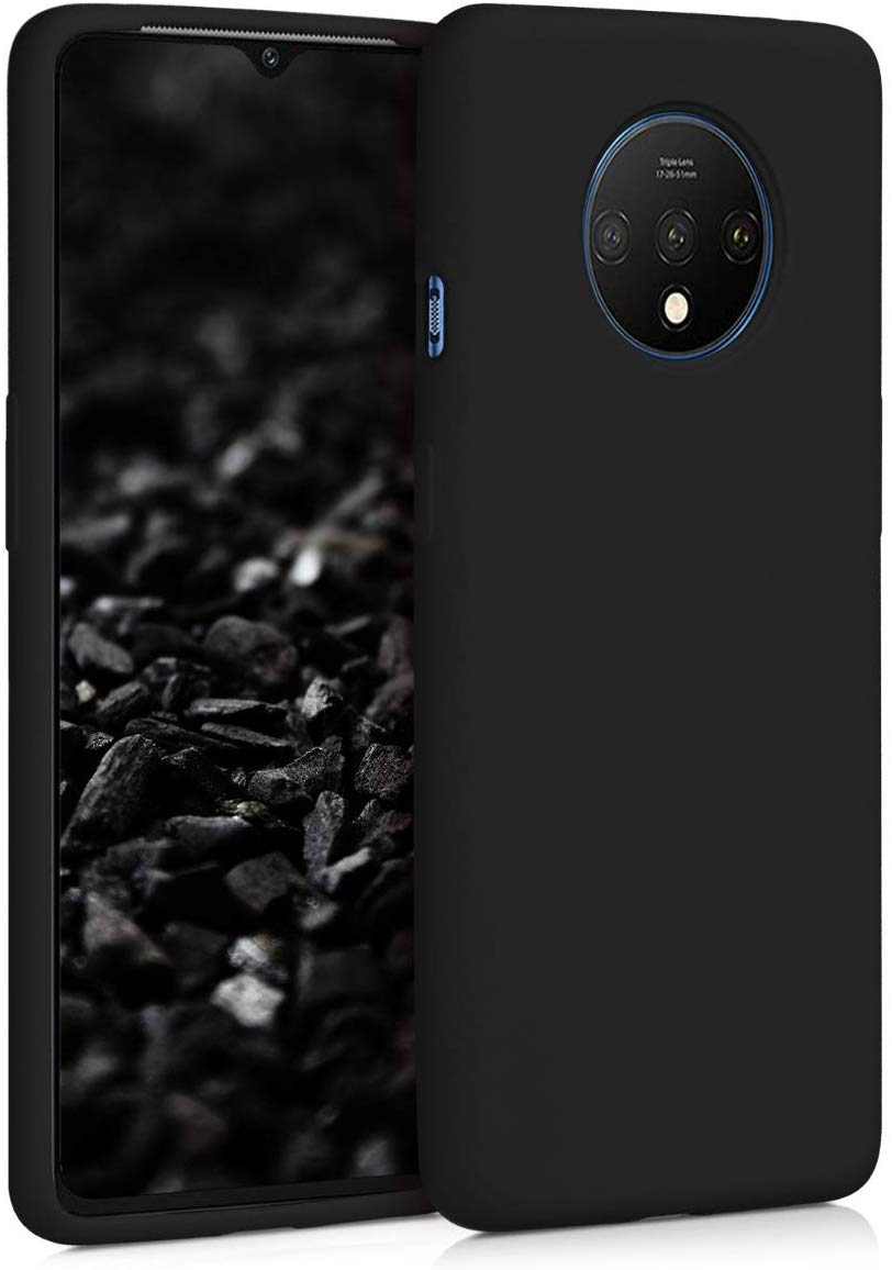 Softcase hoesje OnePlus 7T mat - zwart