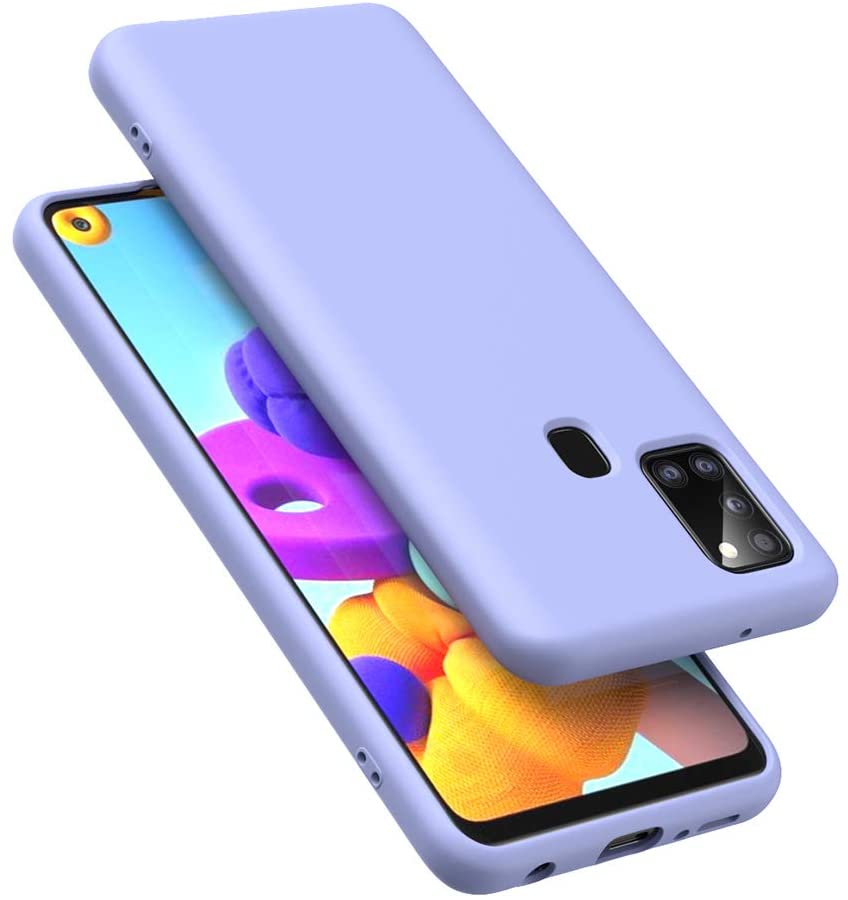 Softcase hoesje Samsung Galaxy A21s mat - paars