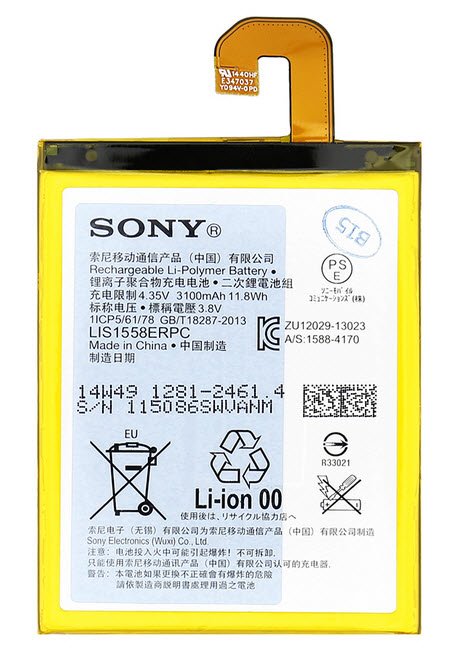 Sony batterij Xperia Z3 3100 mAh Origineel