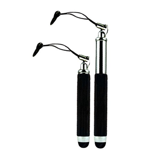 Stylus Pen capacitive zwart uitschuifbaar