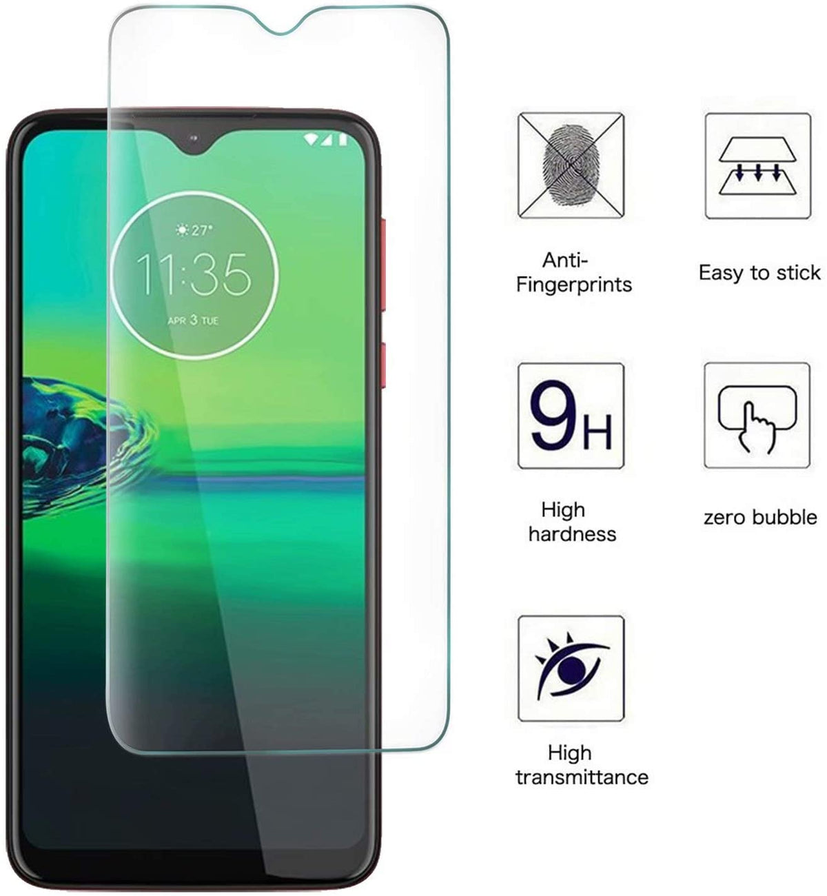 Tempered Glass Screenprotector Motorola Moto G9 Play