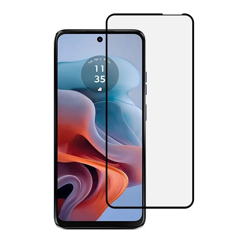 Tempered Glass (volledig scherm) Motorola Moto G34 zwart