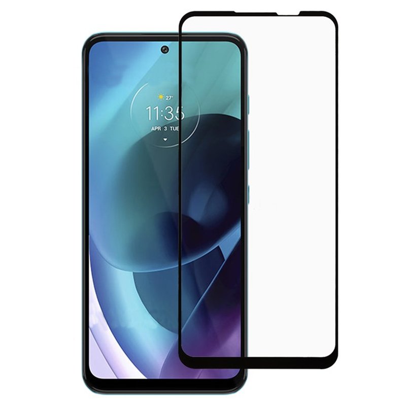 Tempered Glass (volledig scherm) Motorola Moto G41 zwart