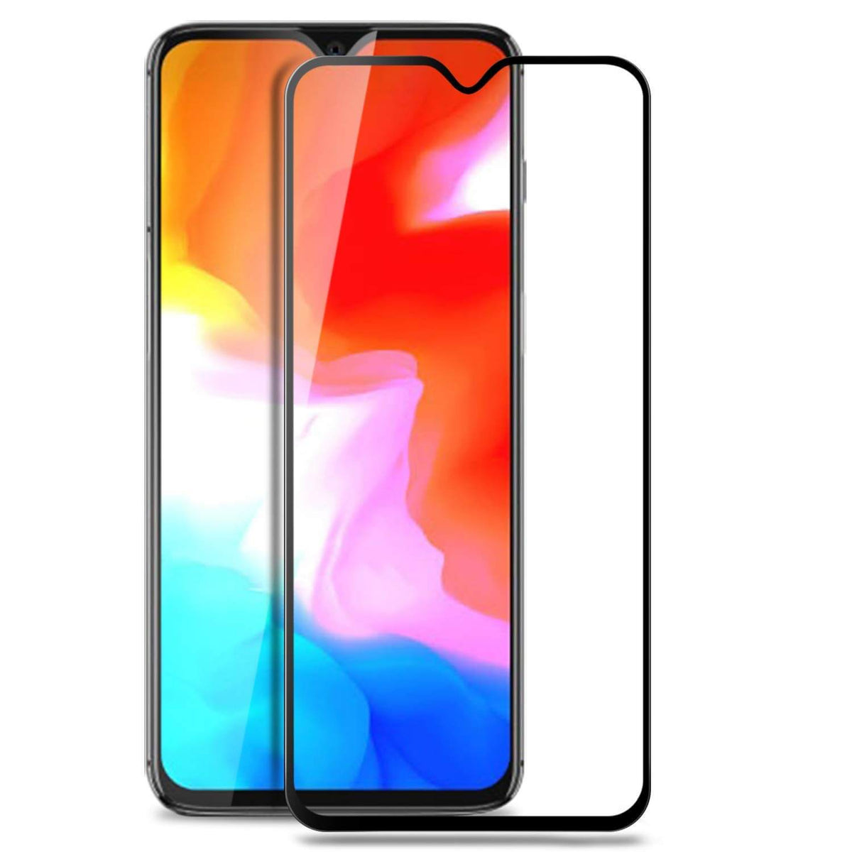 Tempered Glass (volledig scherm) OnePlus 6T zwart