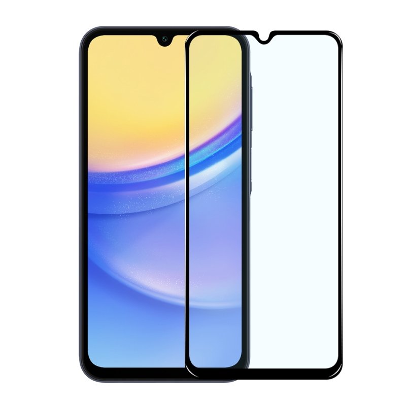 Tempered Glass (volledig scherm) Samsung Galaxy A15/A15 5G zwart