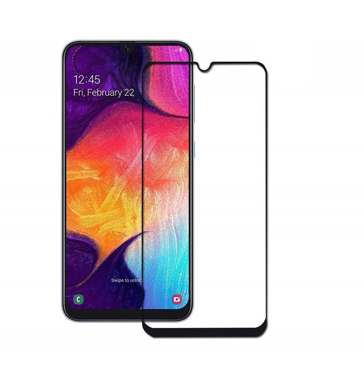 Tempered Glass (volledig scherm) Samsung Galaxy A32 (4G) zwart