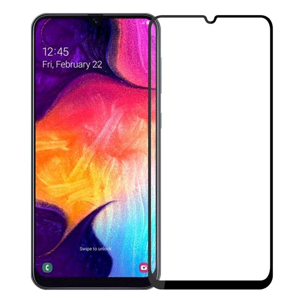 Tempered Glass (volledig scherm) Samsung Galaxy A50 zwart