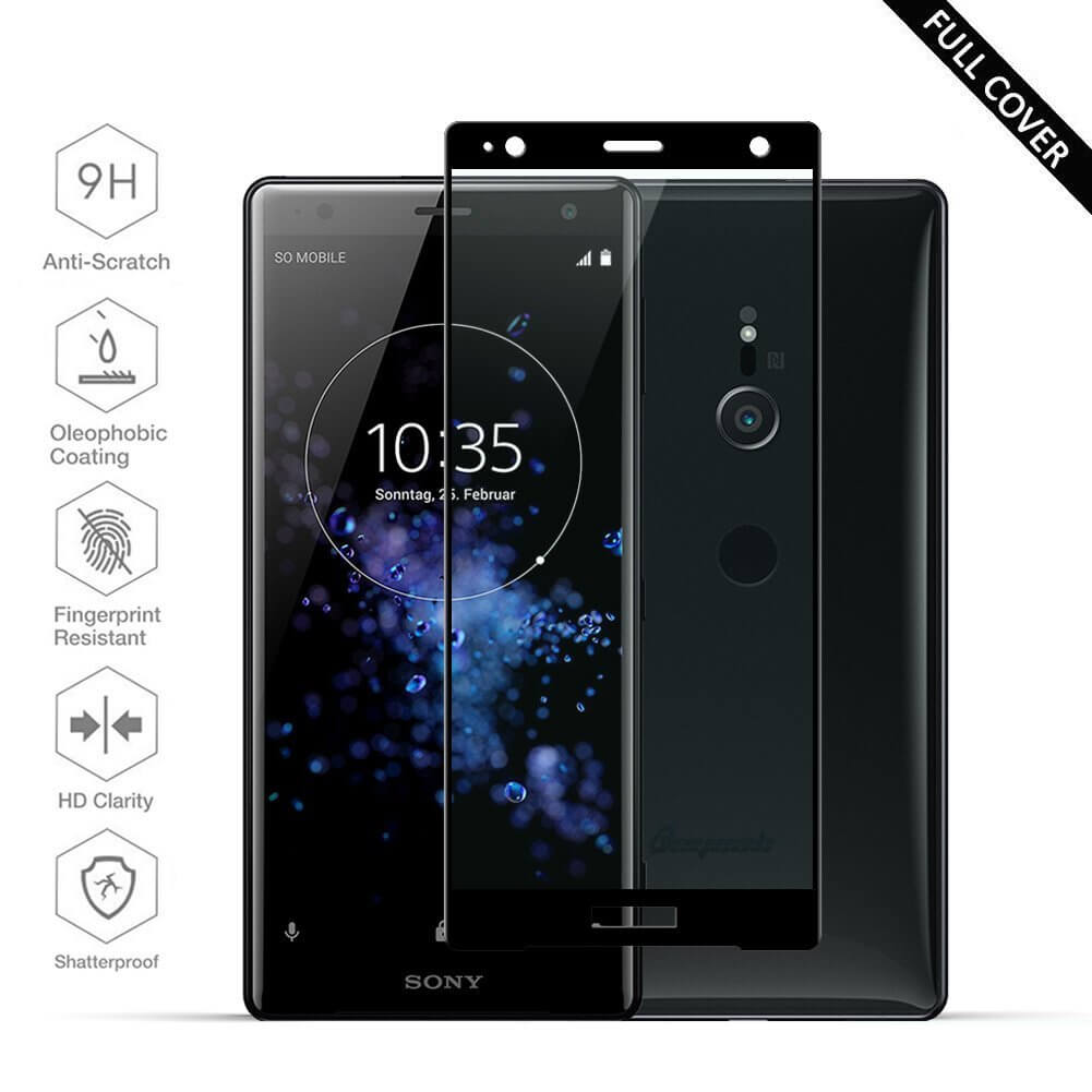 Tempered Glass (volledig scherm) Sony Xperia XZ2 Premium zwart