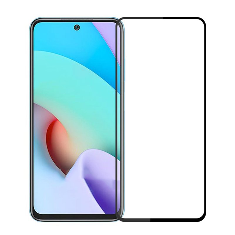Tempered Glass (volledig scherm) Xiaomi Redmi 10 2022 zwart