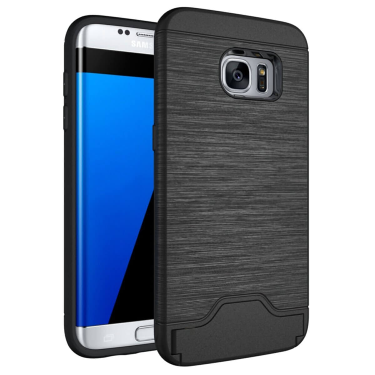 TPU card case Samsung Galaxy S7 Edge zwart