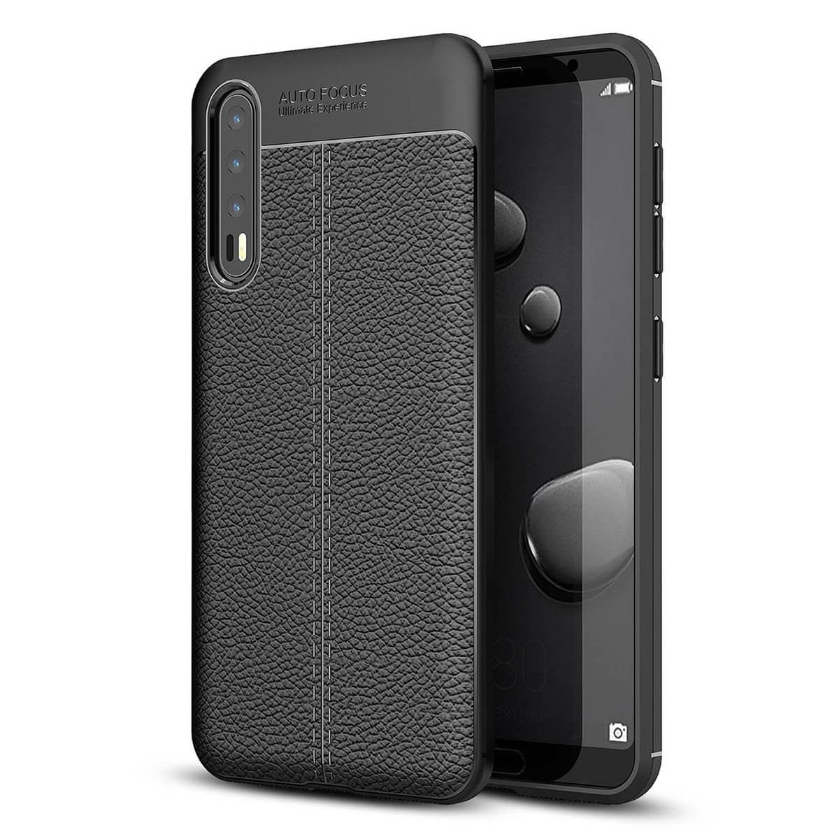 TPU hoesje leer Huawei P20 Pro zwart