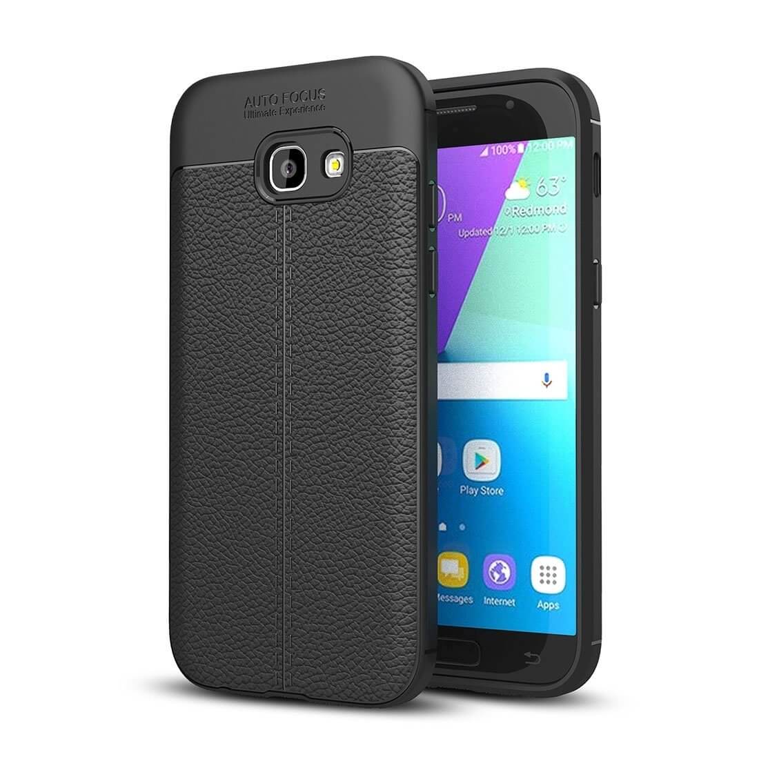 TPU hoesje leer Samsung Galaxy A5 2017 zwart