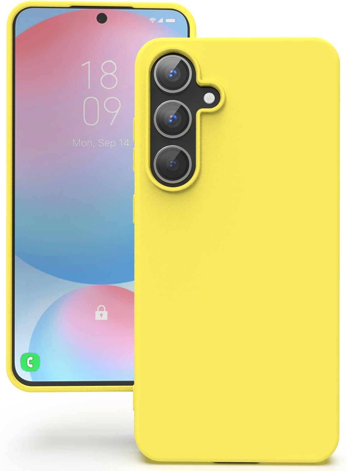 TPU hoesje Samsung Galaxy S24 FE mat - geel