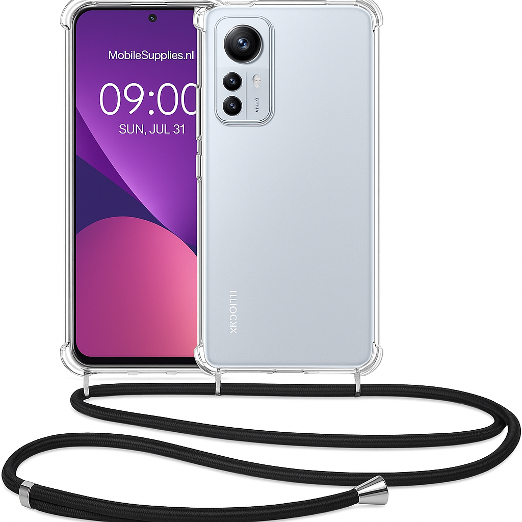 Xiaomi 12 crossbody hoesje met draag koord