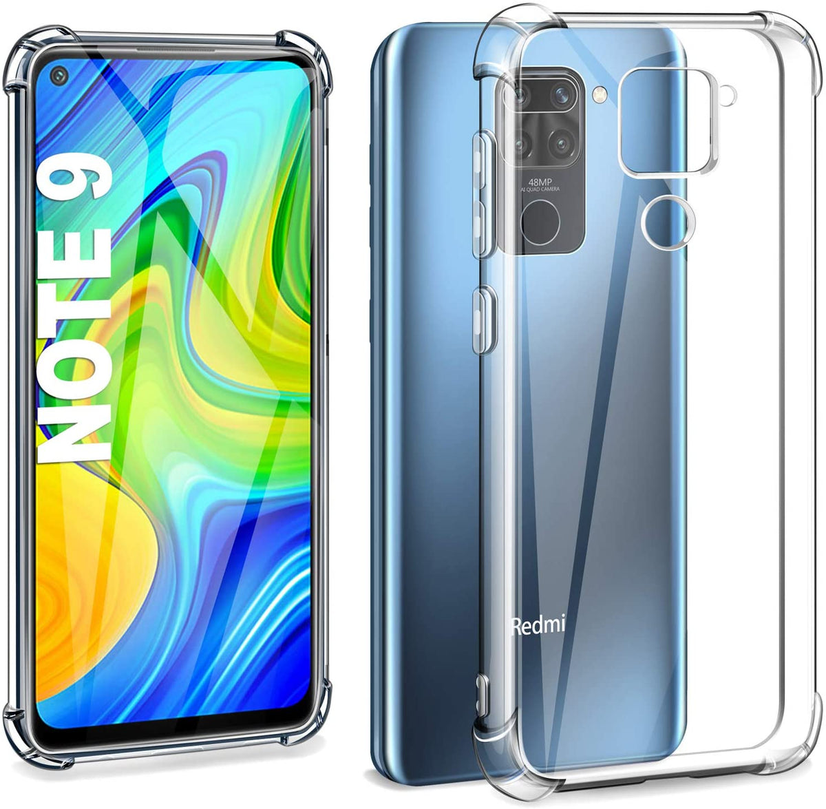 Xiaomi Redmi Note 9 hoesje met stevige hoeken