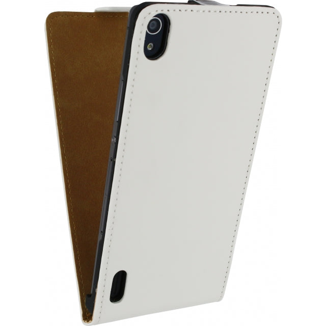 Mobilize Ultra Slim Flip Case Huawei Ascend P7 Weiß