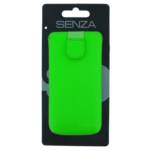Senza Leather Slide Case Neongrün Größe M-Large