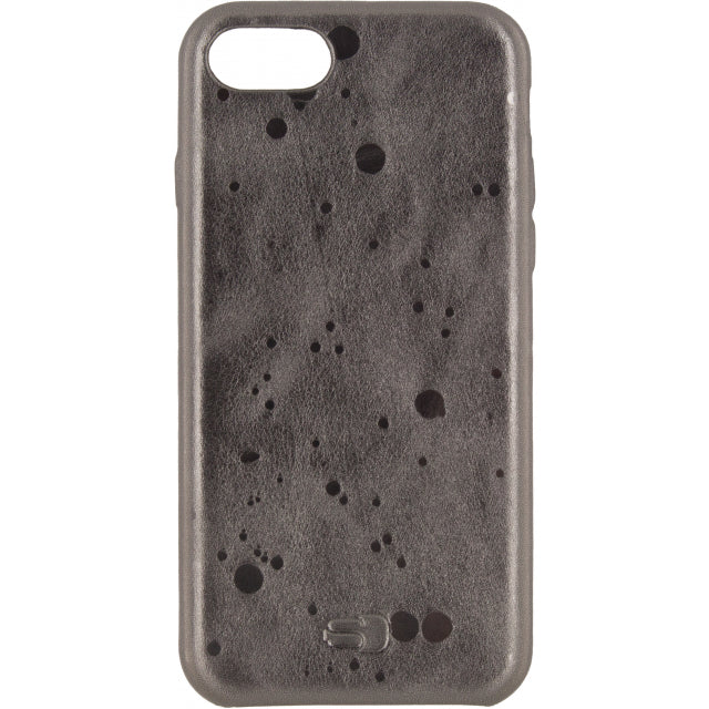Senza Glam Leather Cover Apple iPhone 7/8/SE (2020/2022) Metallic Grey