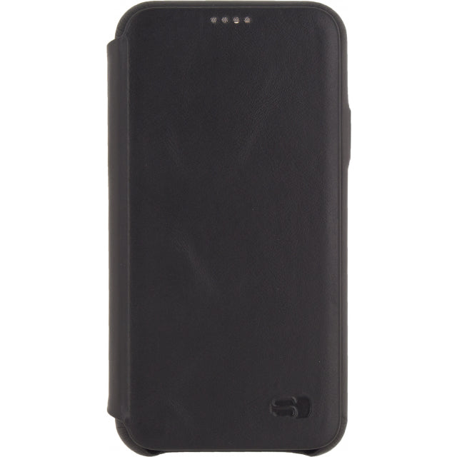 Senza Pure Skinny Leather Booklet Apple iPhone X/Xs Deep Black