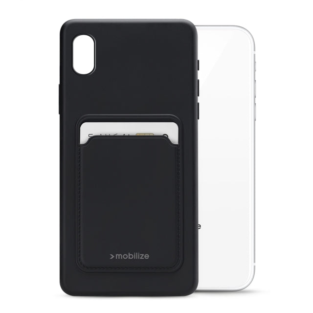 Mobilize Rubber Gelly Card Case Apple iPhone XR Matt Black