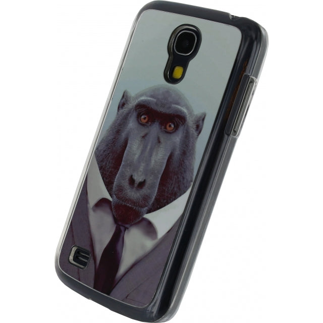 Xccess Metallplatten-Cover Samsung Galaxy S4 Mini I9595 Lustiger Schimpanse