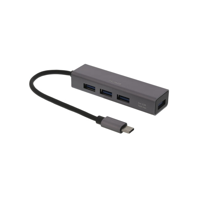 USBC-HUB11 DELTACO USB-C Hub 4-port USB-A Space Grey