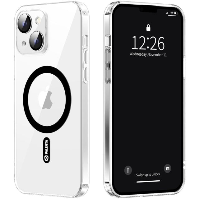 Valenta Tempered Glass Back Cover MagSafe Case Apple iPhone 13 Clear