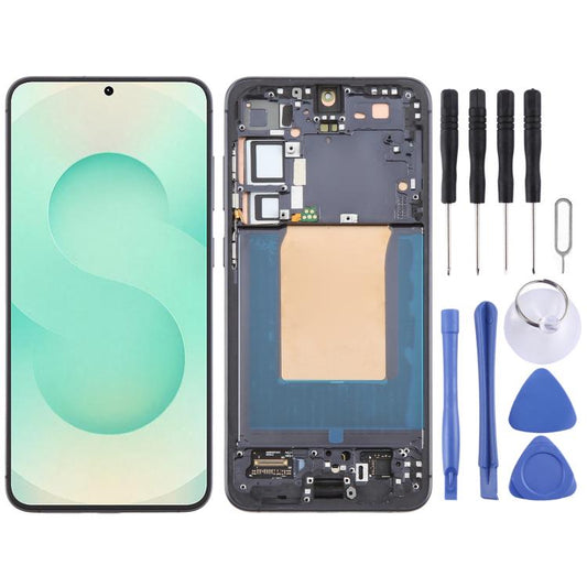 Compleet OLED-LCD-scherm met frame Samsung Galaxy S25+ SM-S936B (zwart)