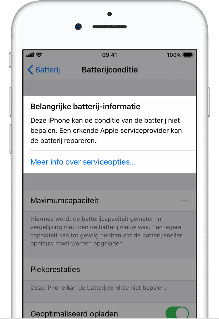 IPhone toont waarschuwing na 'niet-officiële' batterijvervanging