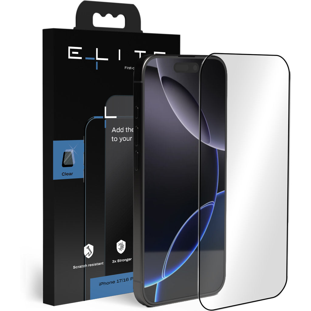 Elite Screenprotector Glass Clear for  iPhone 17/16 Pro