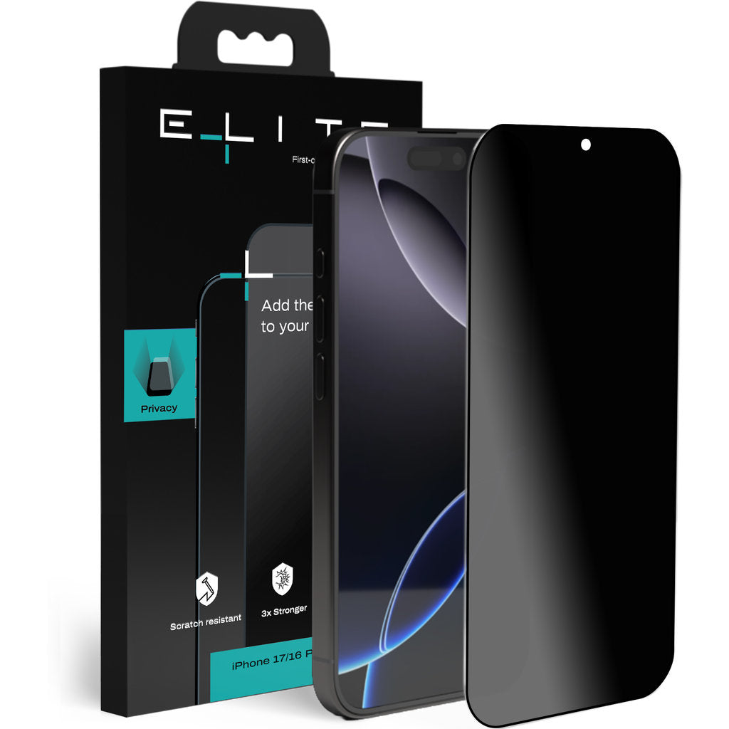 Elite Screenprotector Glass Privacy for iPhone 17/16 Pro
