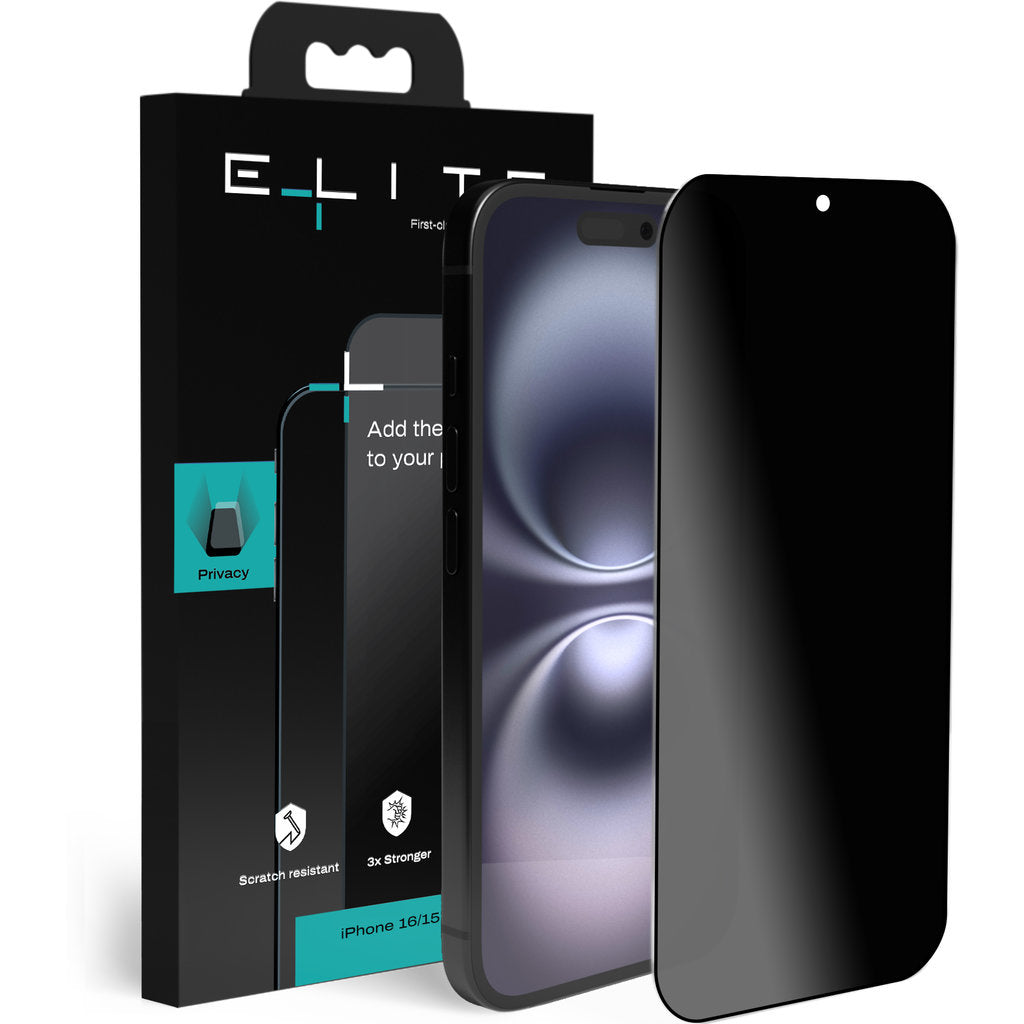 Elite  Screenprotector Glass Privacy for iPhone 16/15