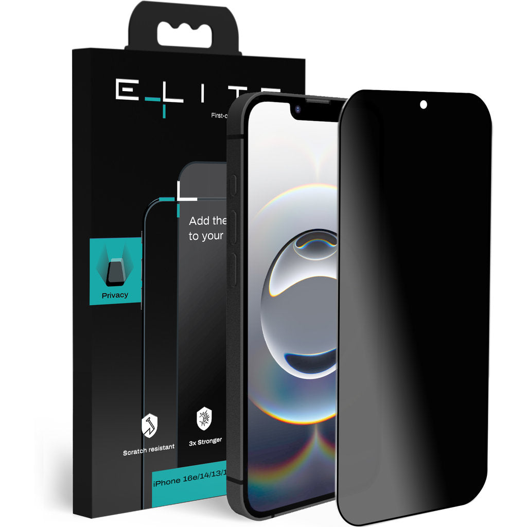 Elite  Screenprotector Glass Privacy for iPhone 17e/16e/14/13/13 Pro