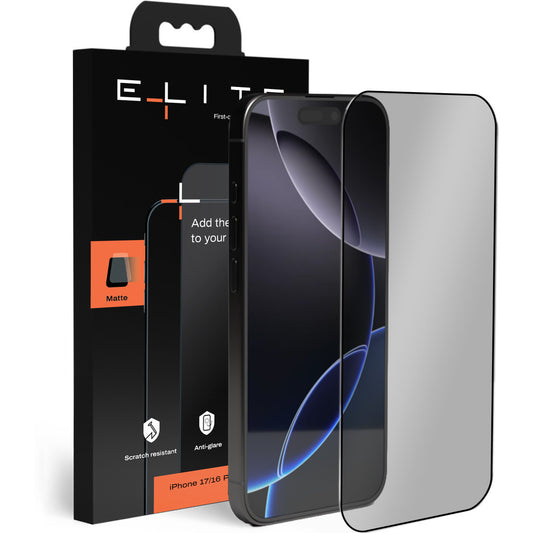 Elite Screen Protector Glass Matte for iPhone 17/16 Pro