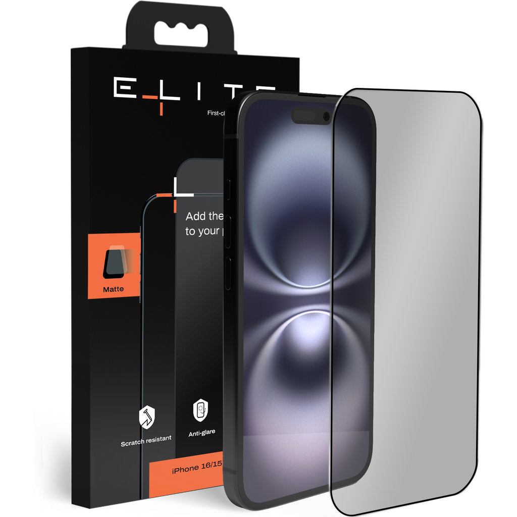 Elite Screen Protector Glass Matte for iPhone 16/15