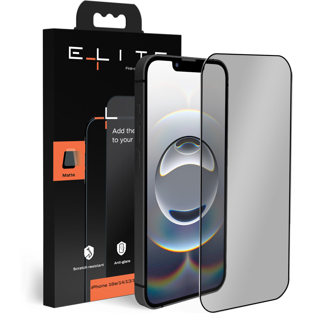 Elite Screen Protector Glass Matte for iPhone 16e/14/13/13 Pro