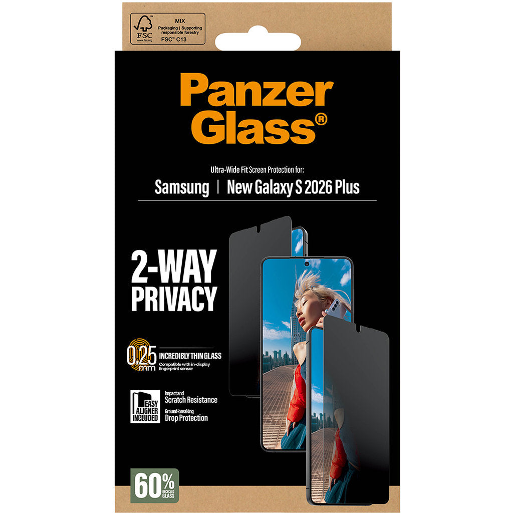 Panzerglass Samsung Galaxy S26 Plus - Ultra-Wide Fit Privacy Glass